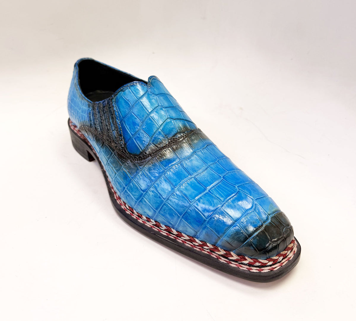 C&E Fashions Maurice San Francisco Custom Made Alligator Shoe - Blue – product view 3