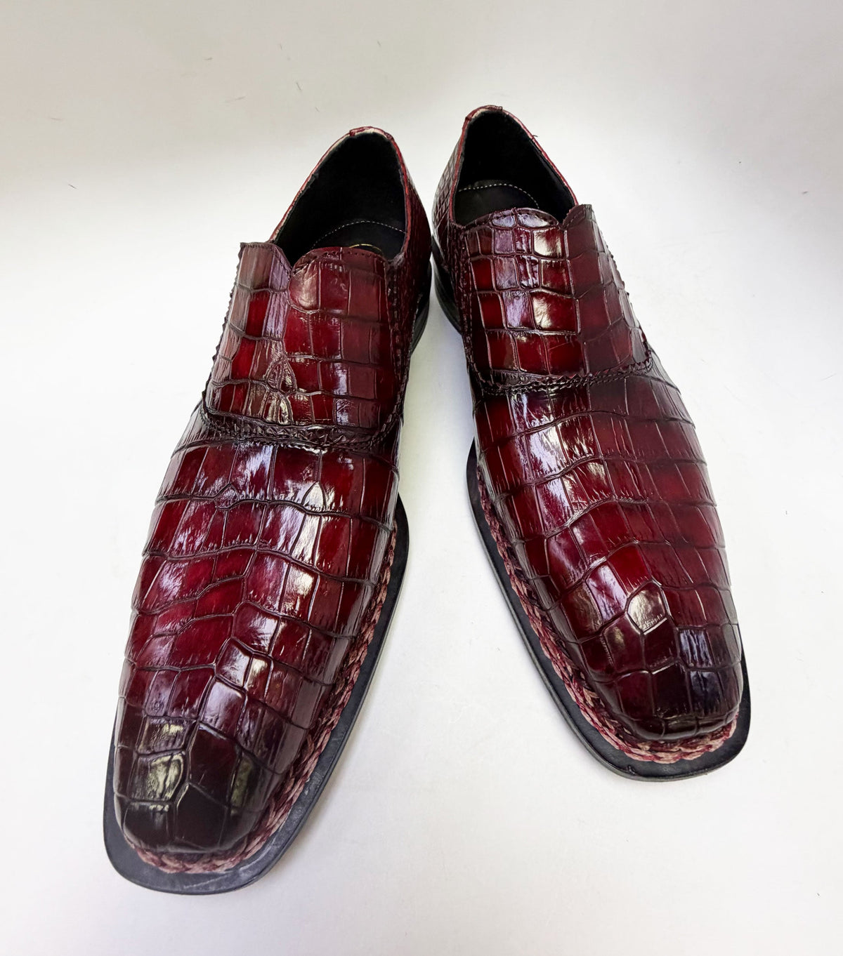 C&E Fashions Maurice San Francisco Custom Made Alligator Shoe - Burgundy – product view 2