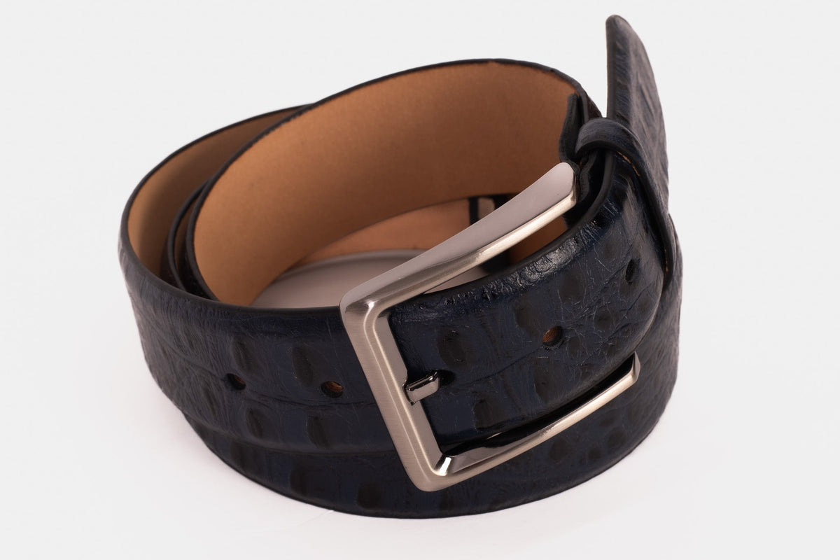 Vinci Leather The Savamala Blue Leather Belt – product view 5