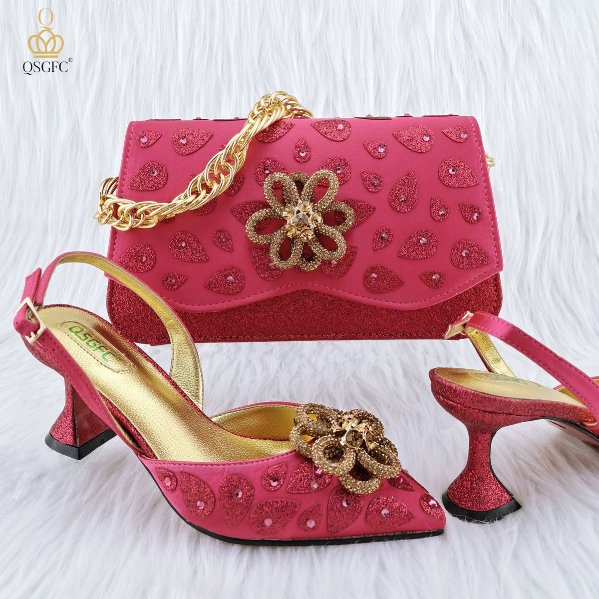 Classic Style Hand Bag Matching High Heels GHY65