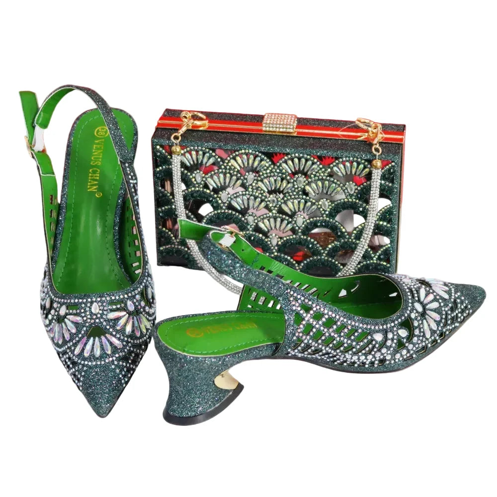 Elegant Ladies Shoes and Bag Set WEQ34