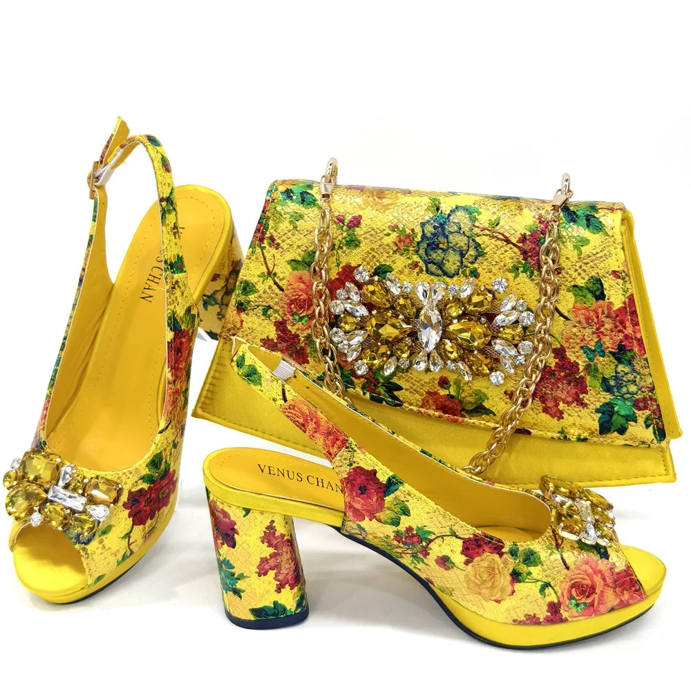 Lastest Italian Ladies Shoes with Matching Bag Set HMA1-4 – product view 1