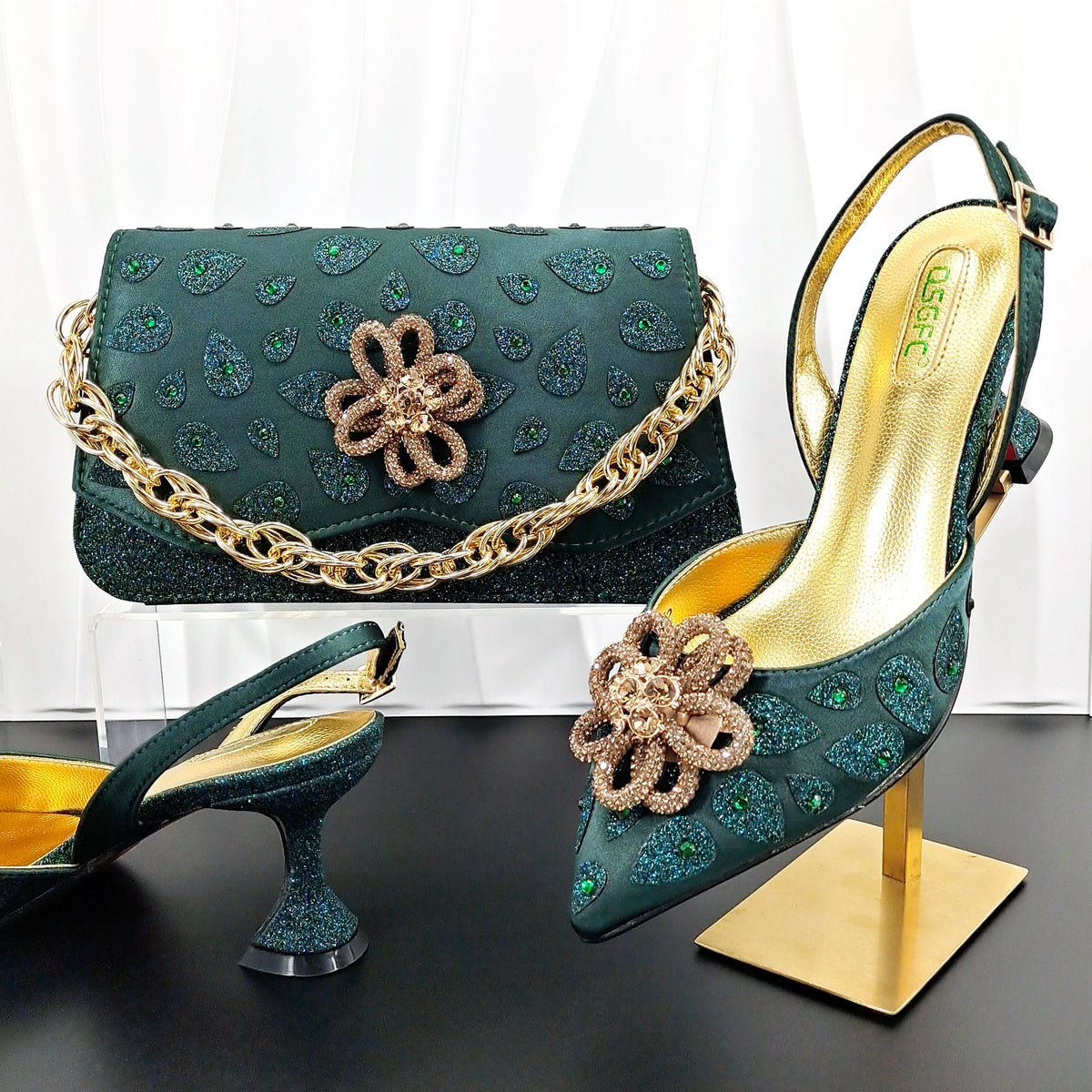 Classic Style Hand Bag Matching High Heels GHY65