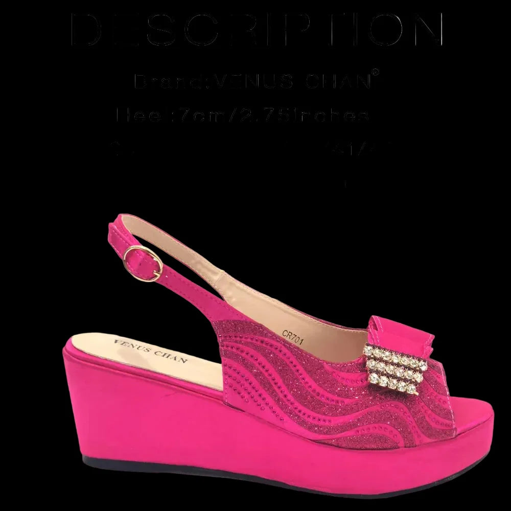 Ladies Shoes With Matching Bag Set for Party ED320 β product view 5