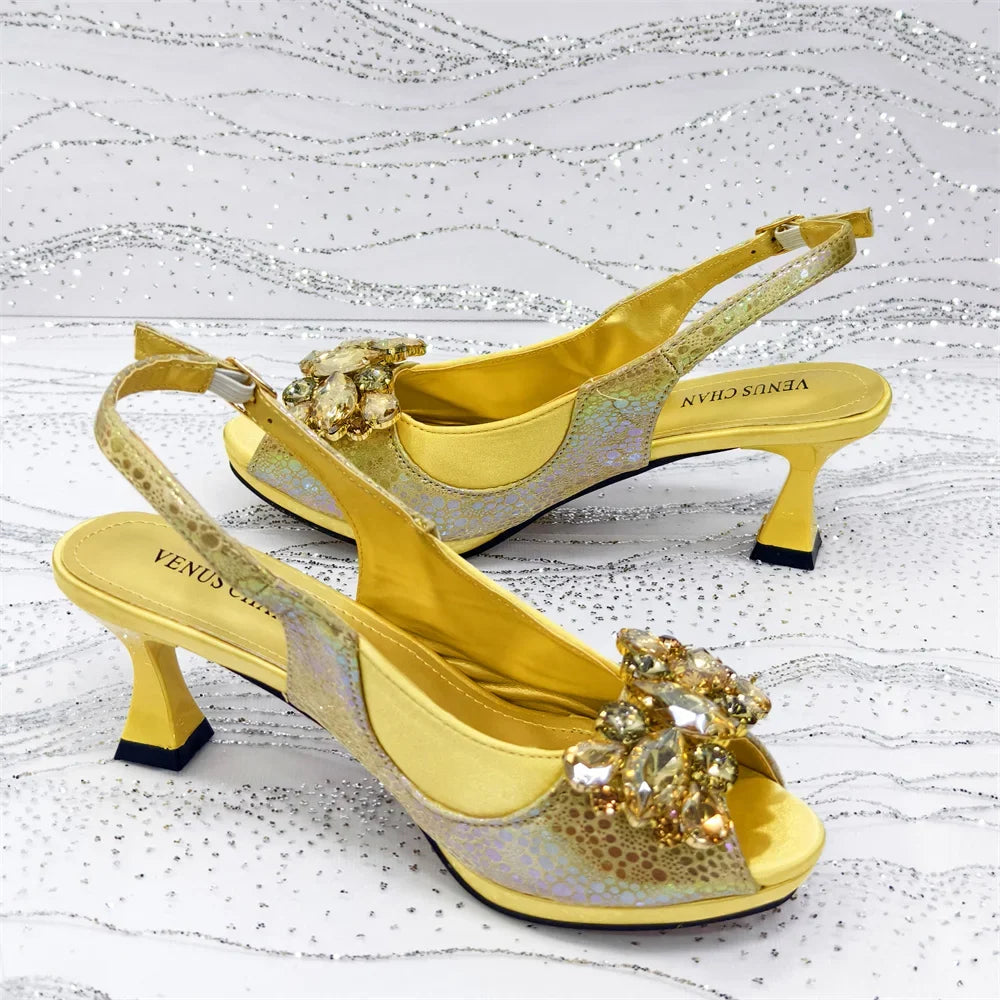 Newest Style Elegant Women High Heels And Bag Set EDS345 – product view 3