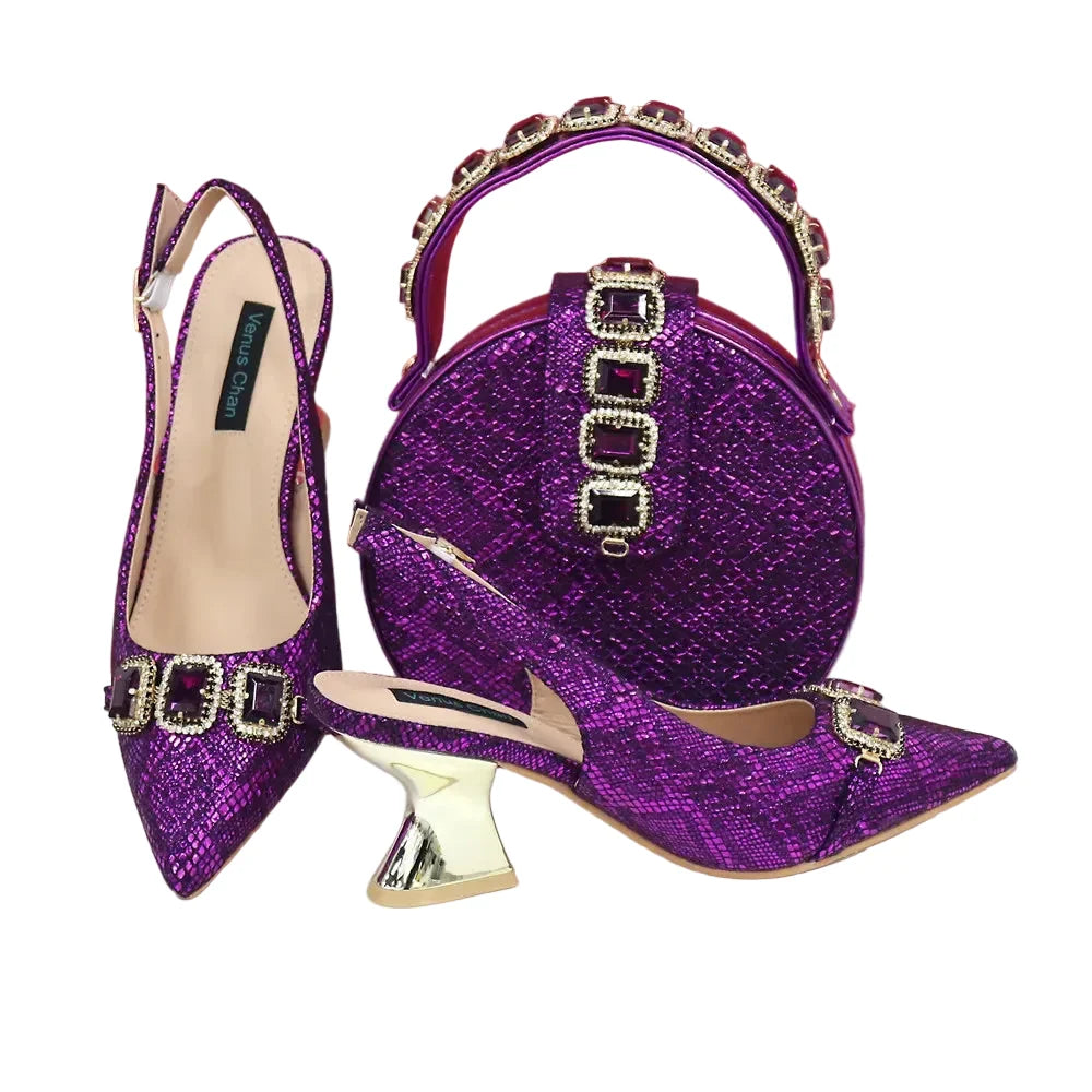 Newest Style Platform Shoes and Matching Bag Set JH654 – product view 2