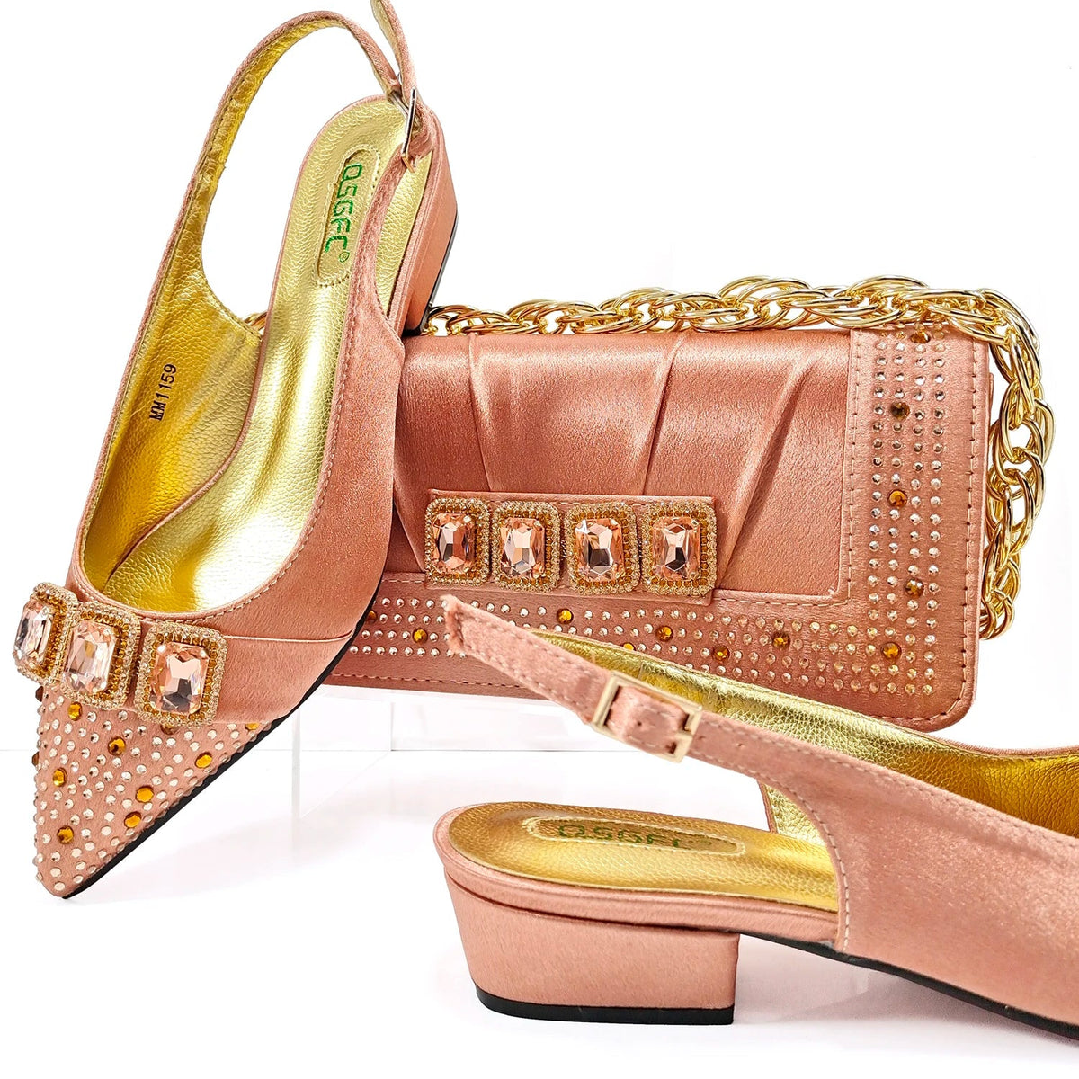 Lastest Italian Style Ladies Shoes with Matching Bag Set HMP1-9 – product view 1