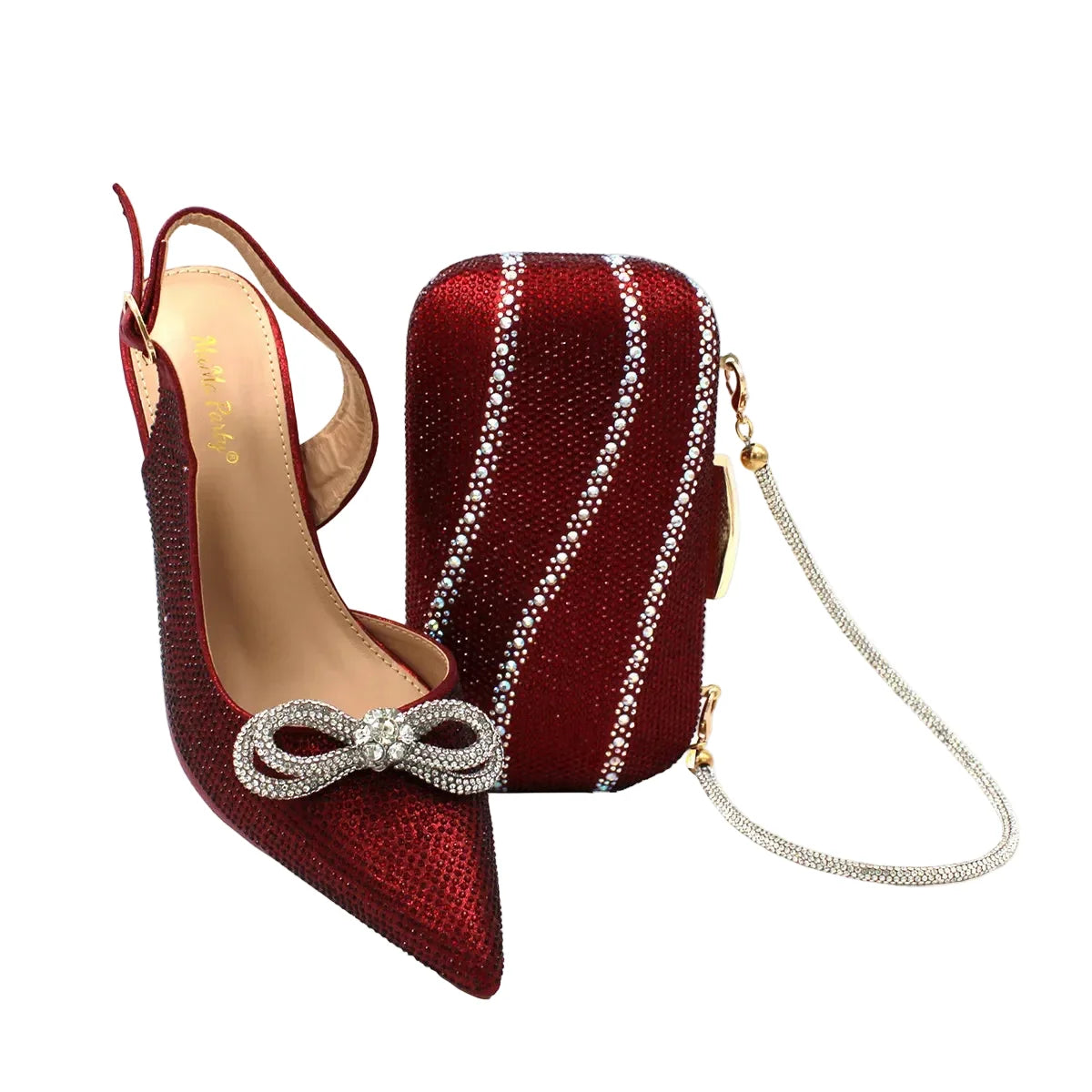 High-Quality Ladies Sandal Shoes Matching Bag Set EDR321 – product view 7