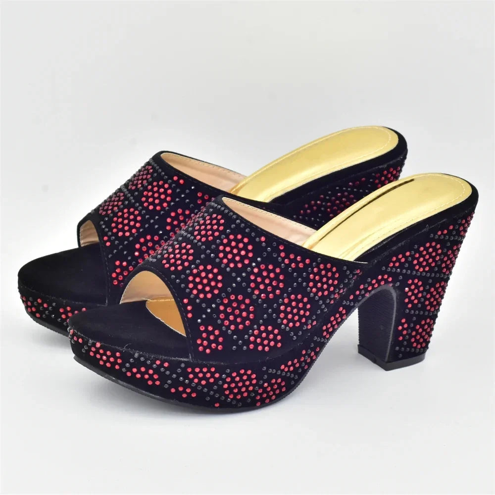 Italian Shoes and Bag Matching Set with Rhinestone β product view 5