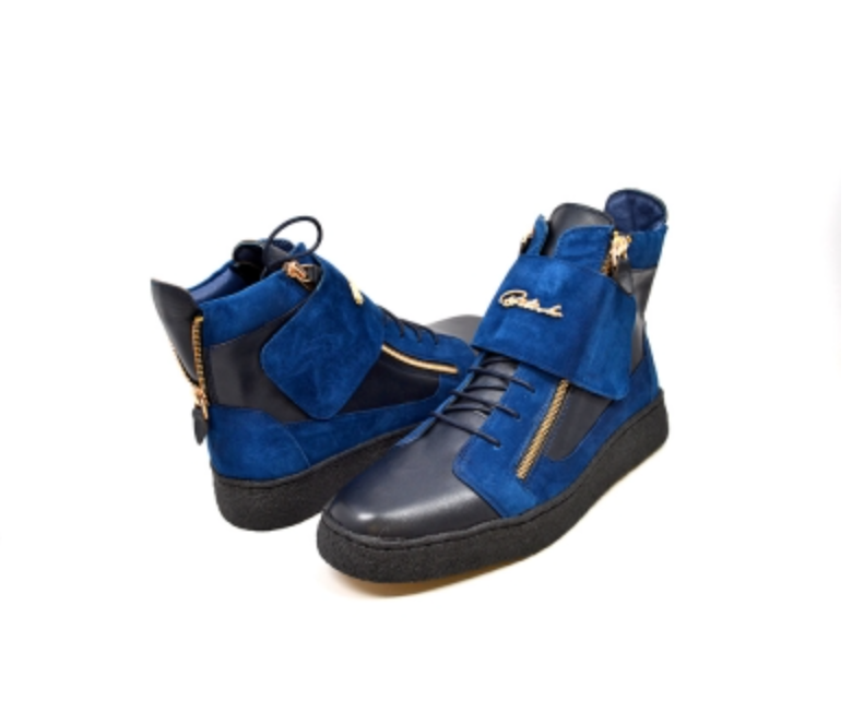British Walkers Empire Men's Green Leather High Top Shoes with Strap view 8