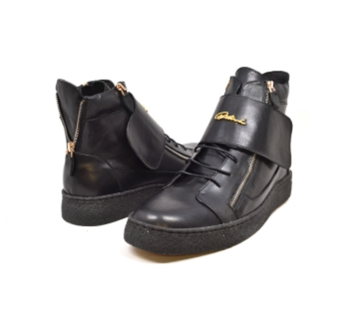 British Walkers Empire Men's Green Leather High Top Shoes with Strap view 16