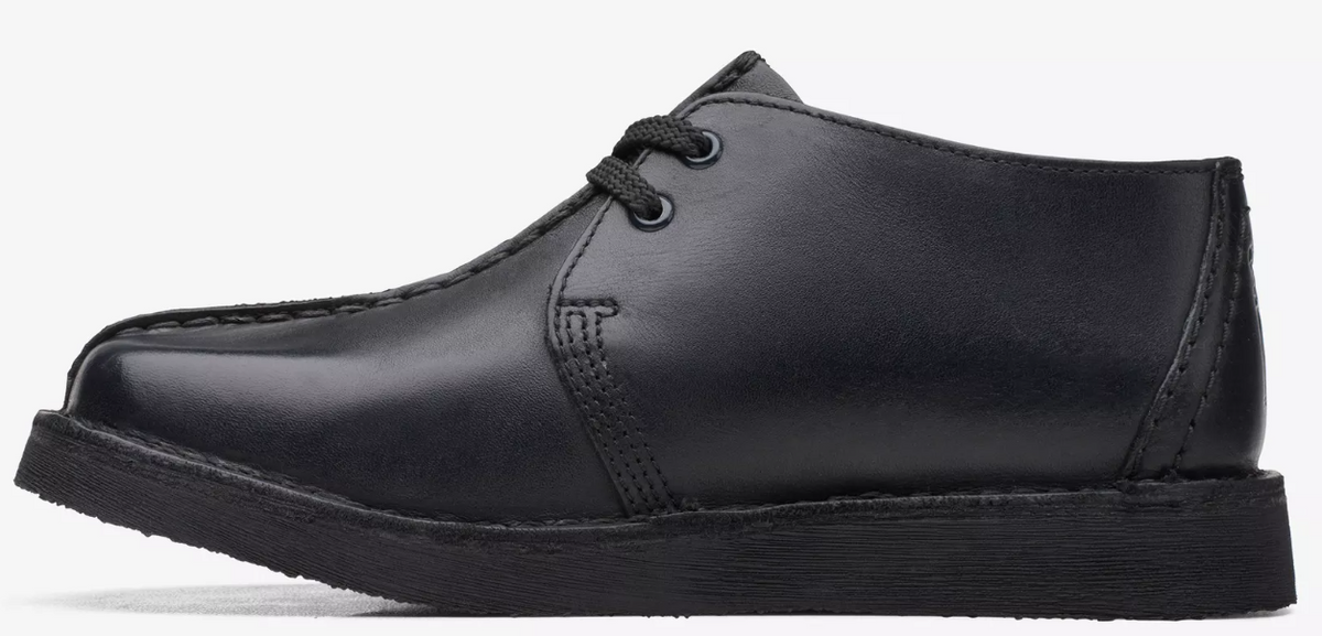 Clarks Originals Desert Trek Kids' Unisex Black Leather 26168132 β product view 3