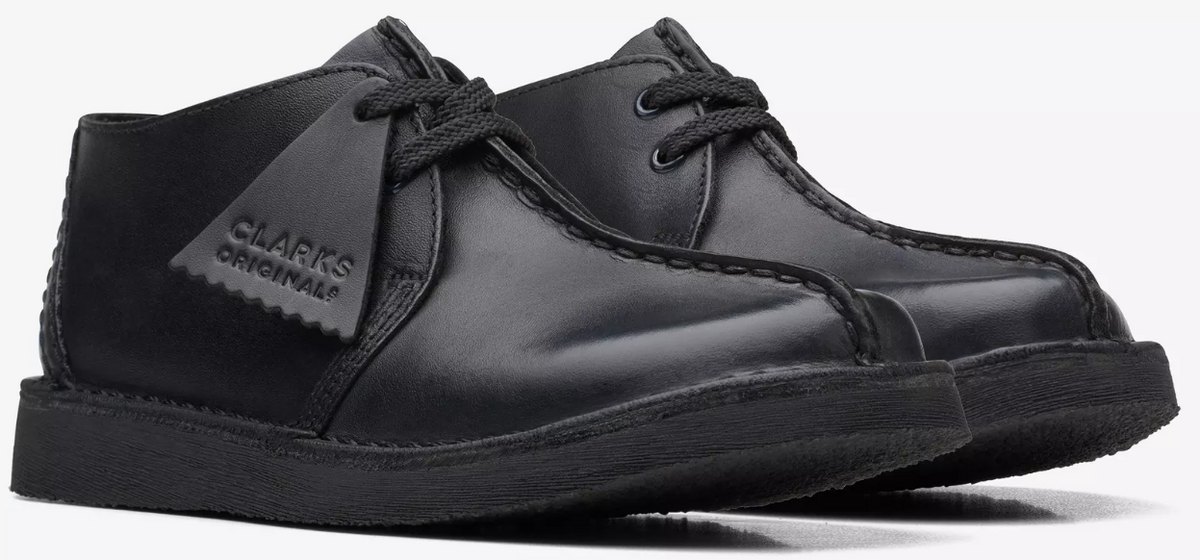 Clarks Originals Desert Trek Kids' Unisex Black Leather 26168132 β product view 2