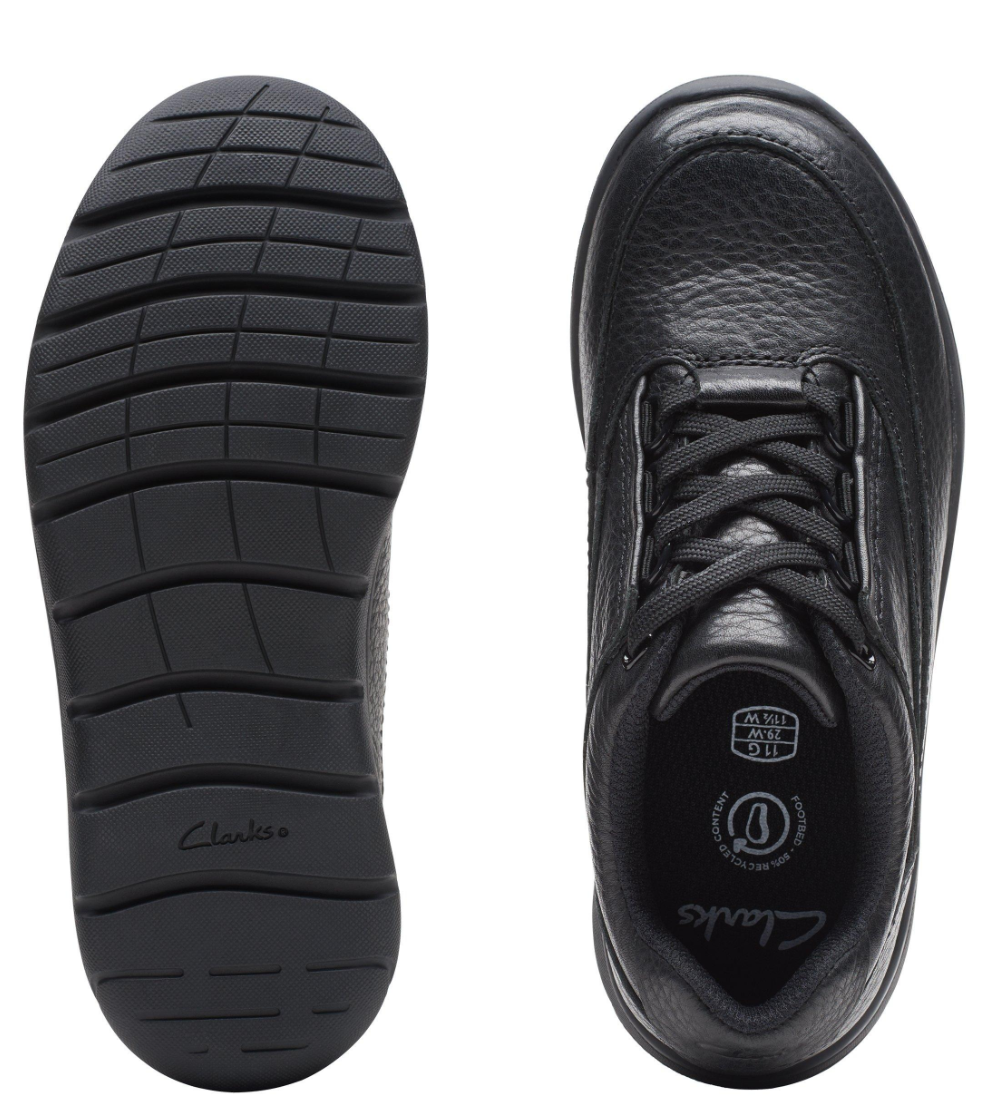 Clarks Venture Carrie K Kids' Unisex Black Leather 26175554 β product view 7