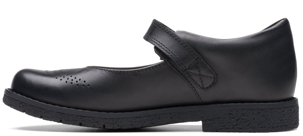 Clarks Comet Play Kids' Unisex Black Leather 26175564 β product view 5