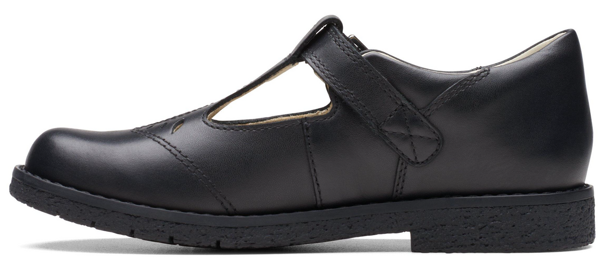 Clarks Comet Step Kids' Unisex Black Leather 26175278 β product view 5