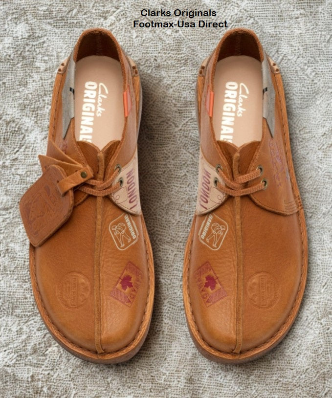 Clarks Originals Desert Trek Travel NYC Men's Tan Leather 26183897 — sole view