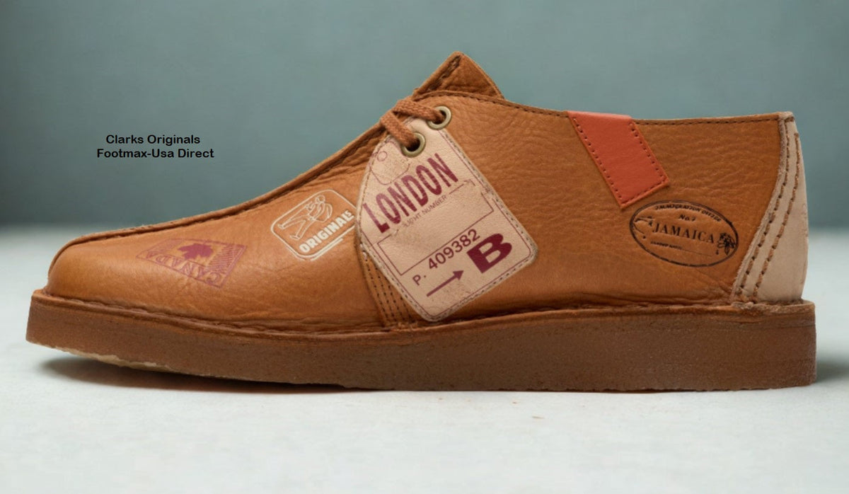 Clarks Originals Desert Trek Travel NYC Men's Tan Leather 26183897 — rear view