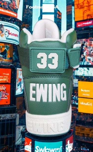 Patrick Ewing 33 Orion Strap (1RBE003-989) Green / Cream β Back View
