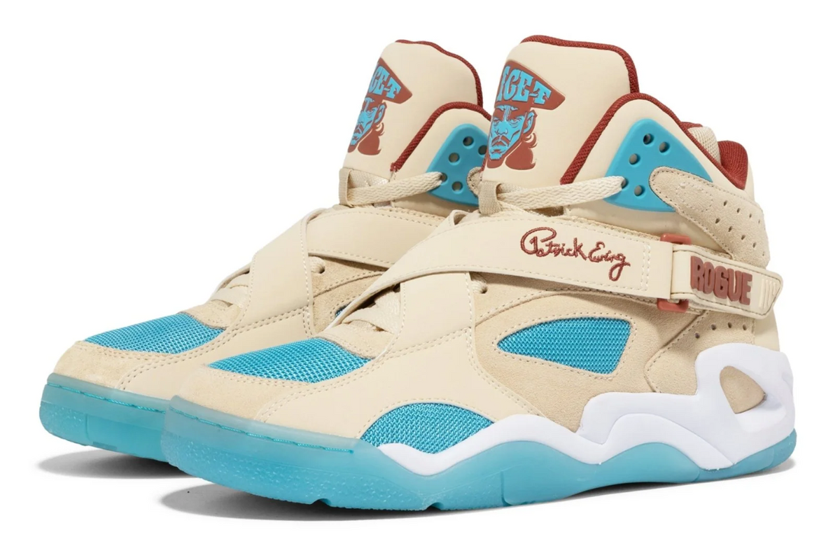 Patrick Ewing Rogue X Ice T (1EW02652-341) Wood Ash / Maui Blue / Redwood — product view 7