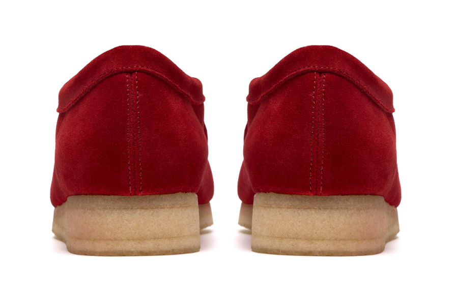 Clarks Originals Wallabee Men's Deep Red Suede 26186772 — rear view