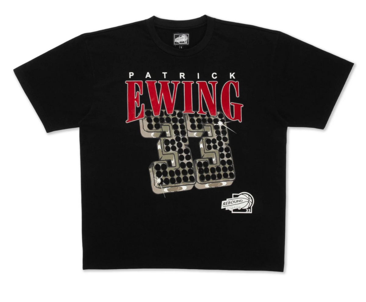 Patrick Ewing 33 Rhinestone T-Shirt (RBETIC03-001) — product view 1