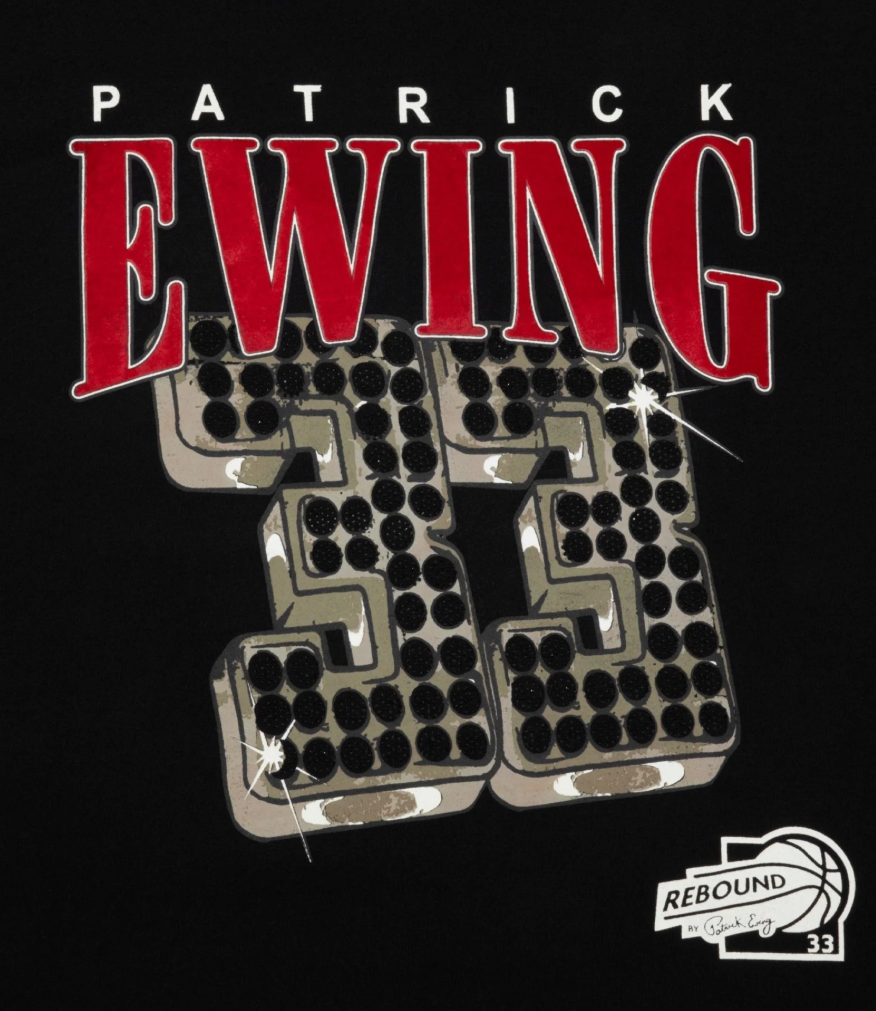 Patrick Ewing 33 Rhinestone T-Shirt (RBETIC03-001) — product view 3