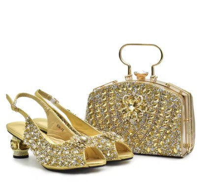 Latest Italian Shoes and Matching Bag Set ED201 – product view 5