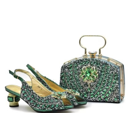 Latest Italian Shoes and Matching Bag Set ED201 – product view 3