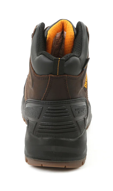 DEWALT Hadley Waterproof, Steel Toe, Safety Work Boot - DXWP10051 - Dark Brown – Sole and Construction Detail