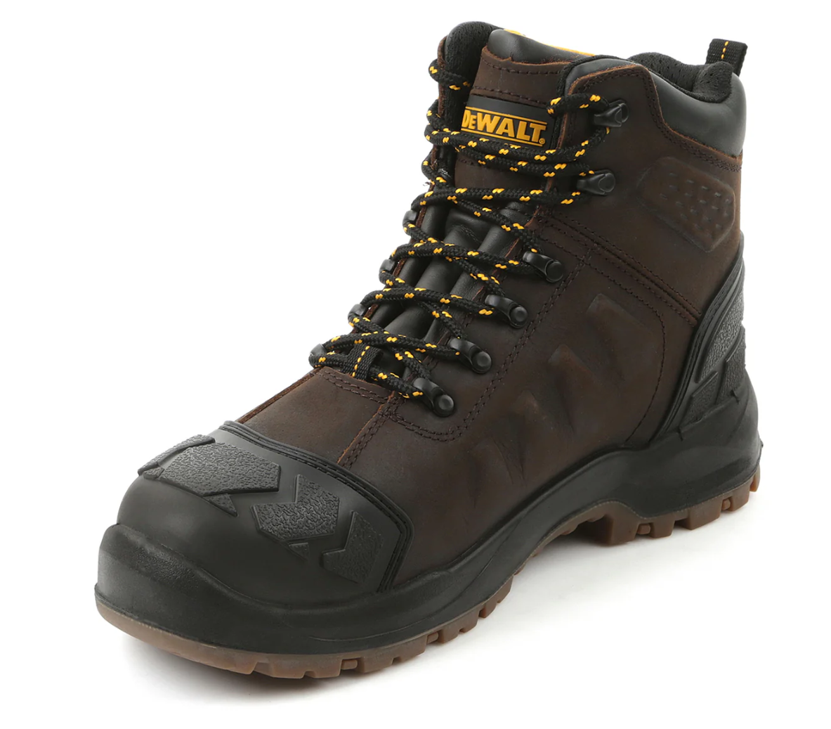 DEWALT Hadley Waterproof, Steel Toe, Safety Work Boot - DXWP10051 - Dark Brown – Side Profile