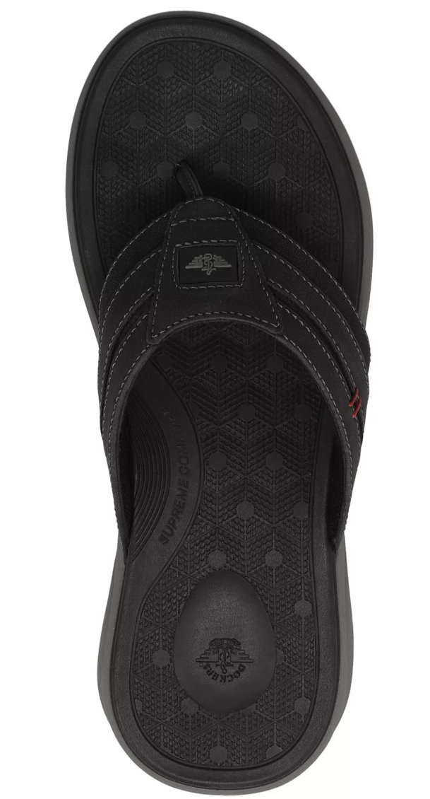 Cliff 90-34264 - Dockers Flip Flop - Black – Three-Quarter View