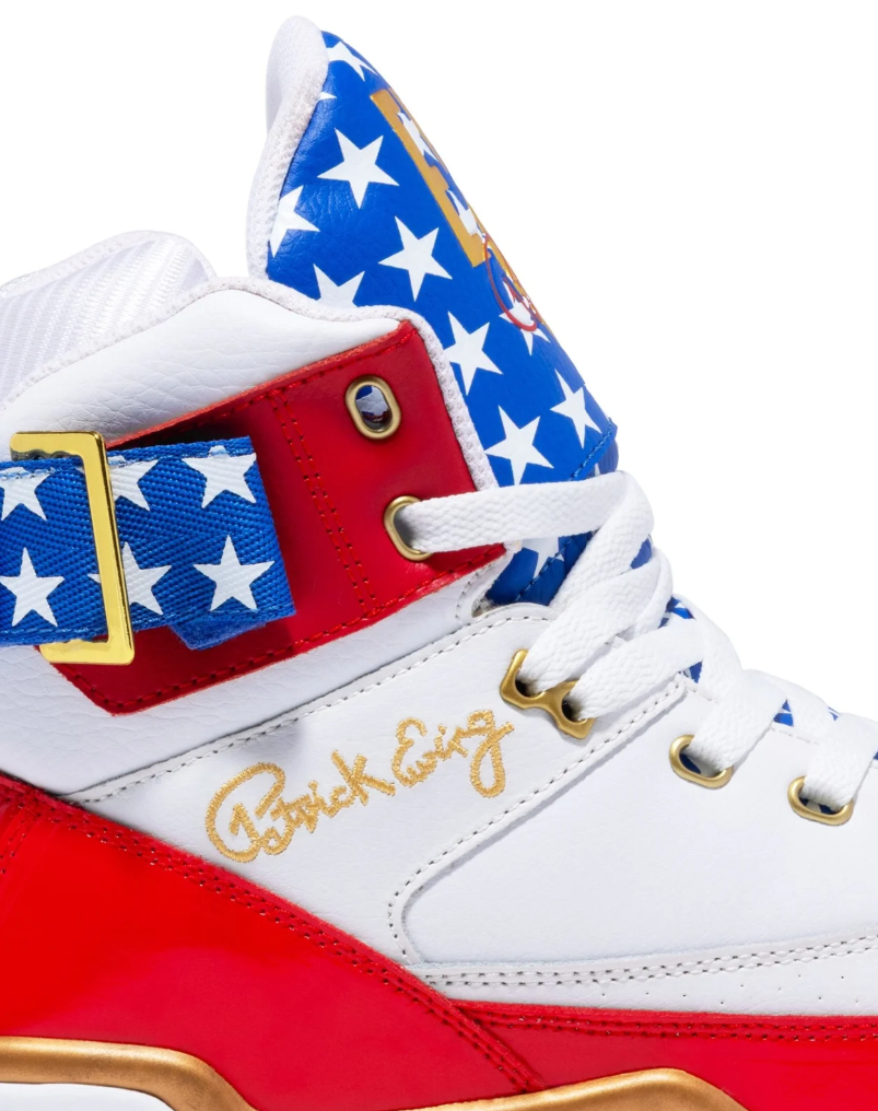 Patrick Ewing 33 Hi Usa - 1EW90189-125 - White/Red/Blue/Gold — product view 3