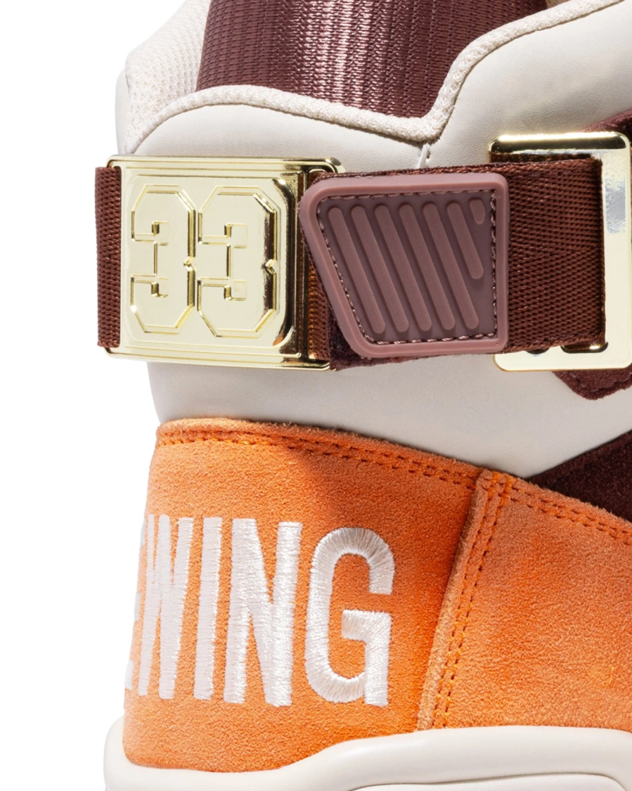 Patrick Ewing 33 Hi - 1Ew33S26-922 - Cream / Brown / Orange — product view 8