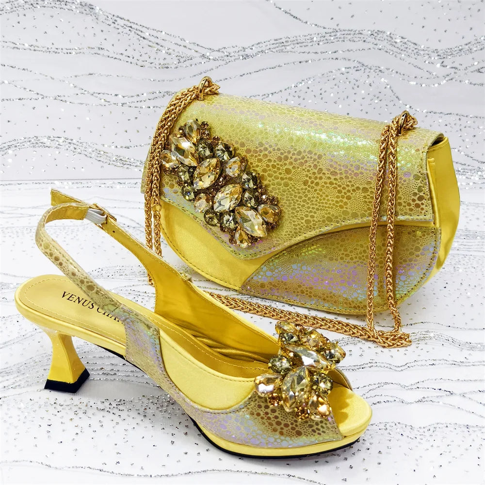 Newest Style Elegant Women High Heels And Bag Set EDS345 – product view 7