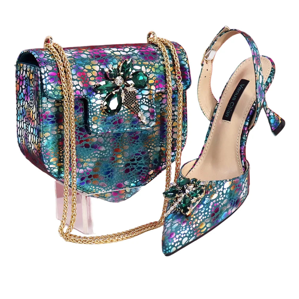 New Ladies Heels And Matching Bag Set EDNBG54