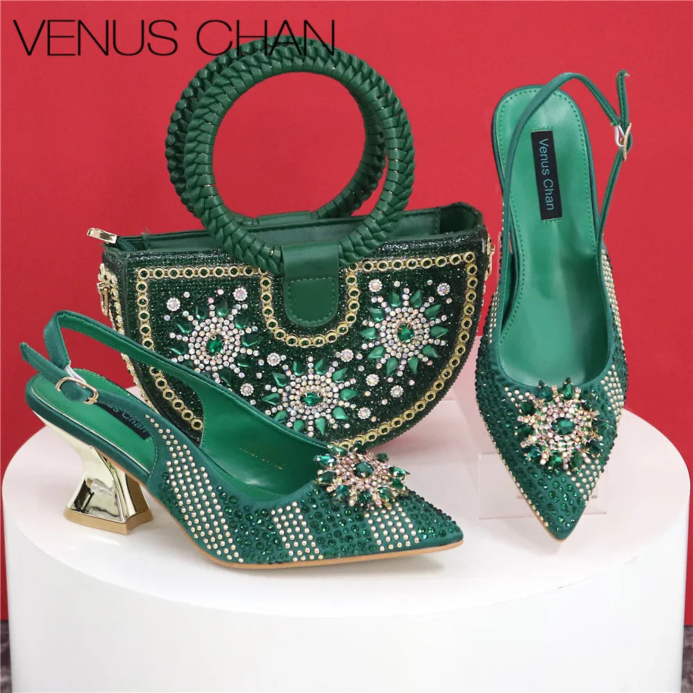 Italian Design Shoes And Bag Paired With Handmade Petal Clutches β product view 9