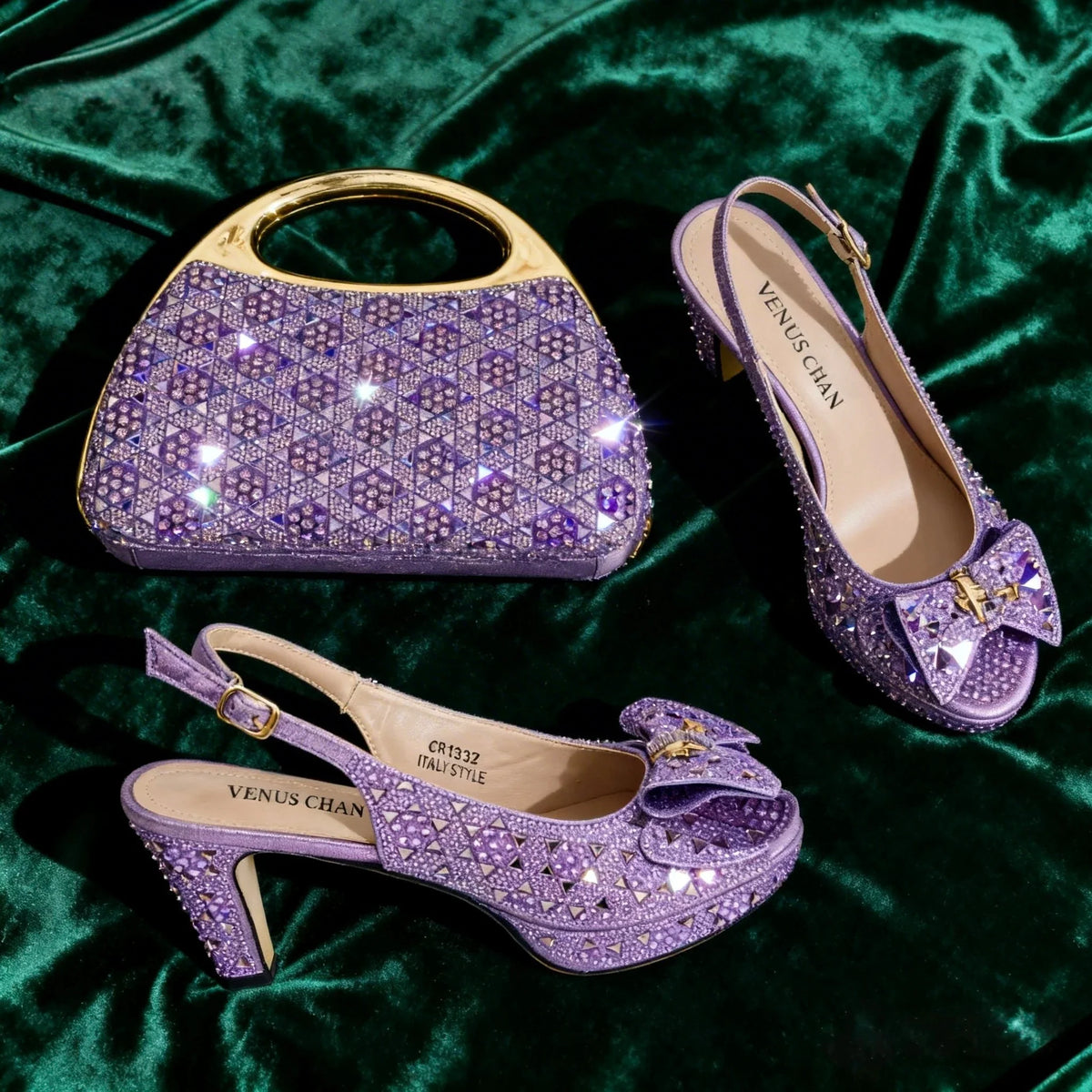 Latest Peep-Toe High Heel and Bag Set EDS40 – product view 7