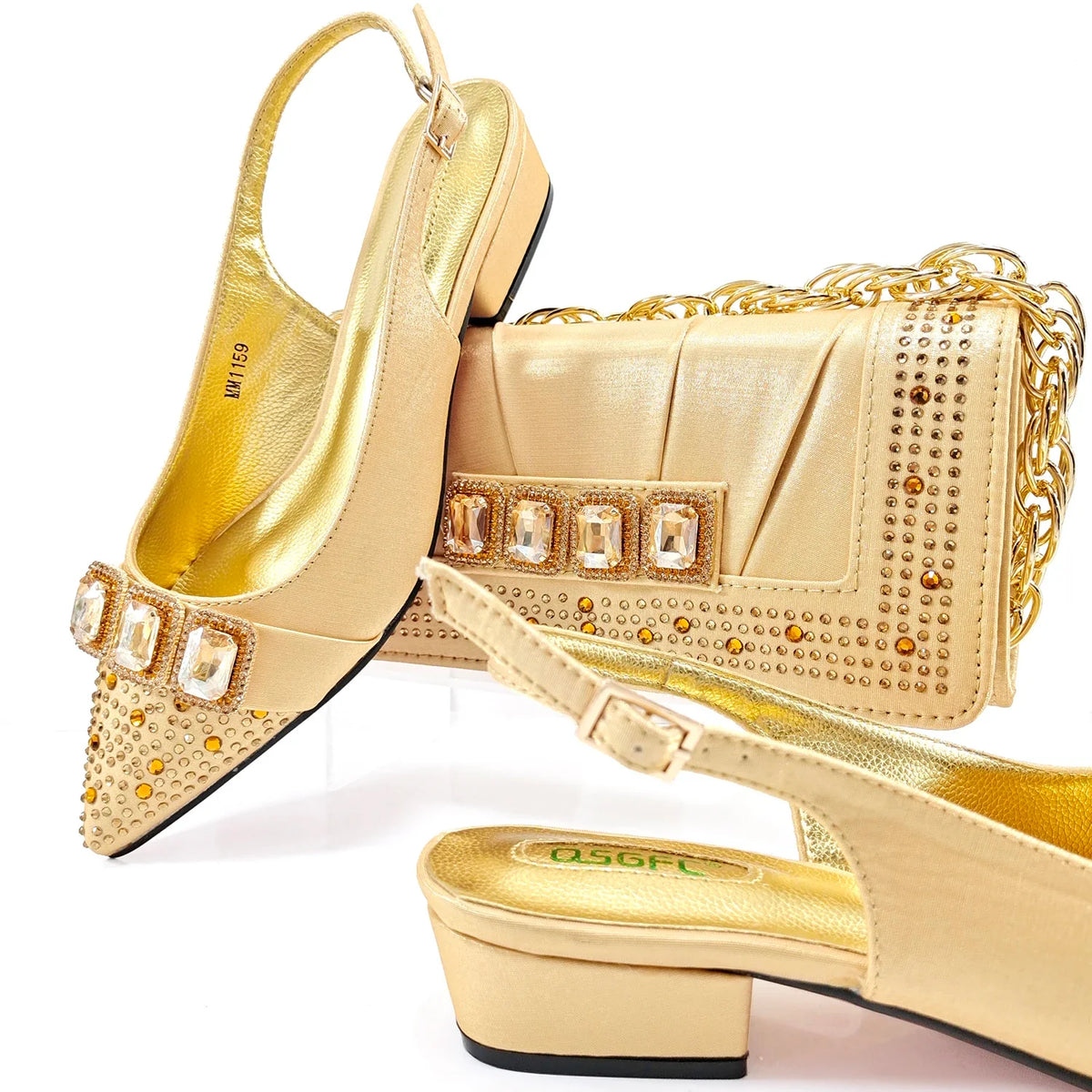 Lastest Italian Style Ladies Shoes with Matching Bag Set HMP1-9 – product view 2