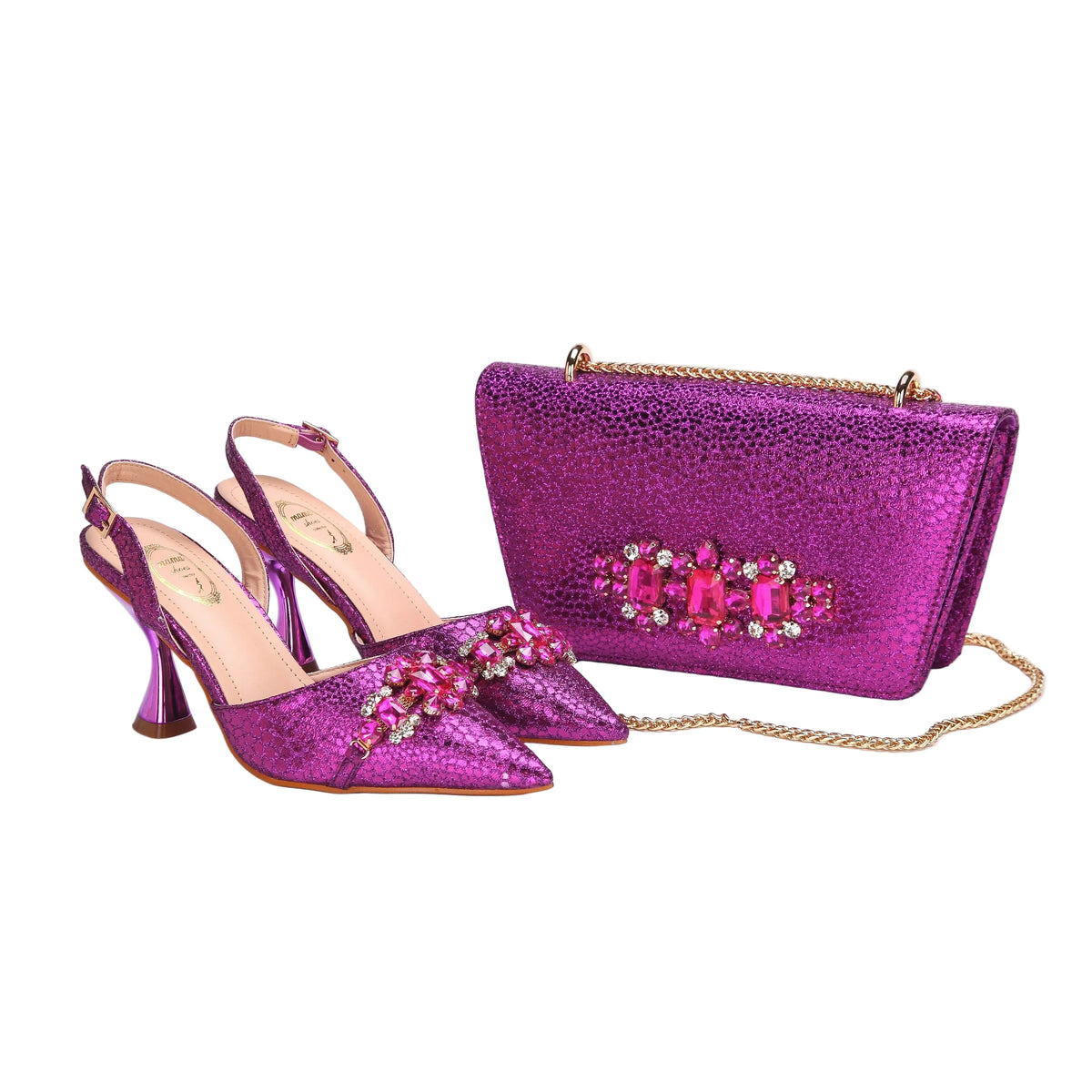 Women's Shoes and Bag Set with Pointed Toe EDN349 – product view 12