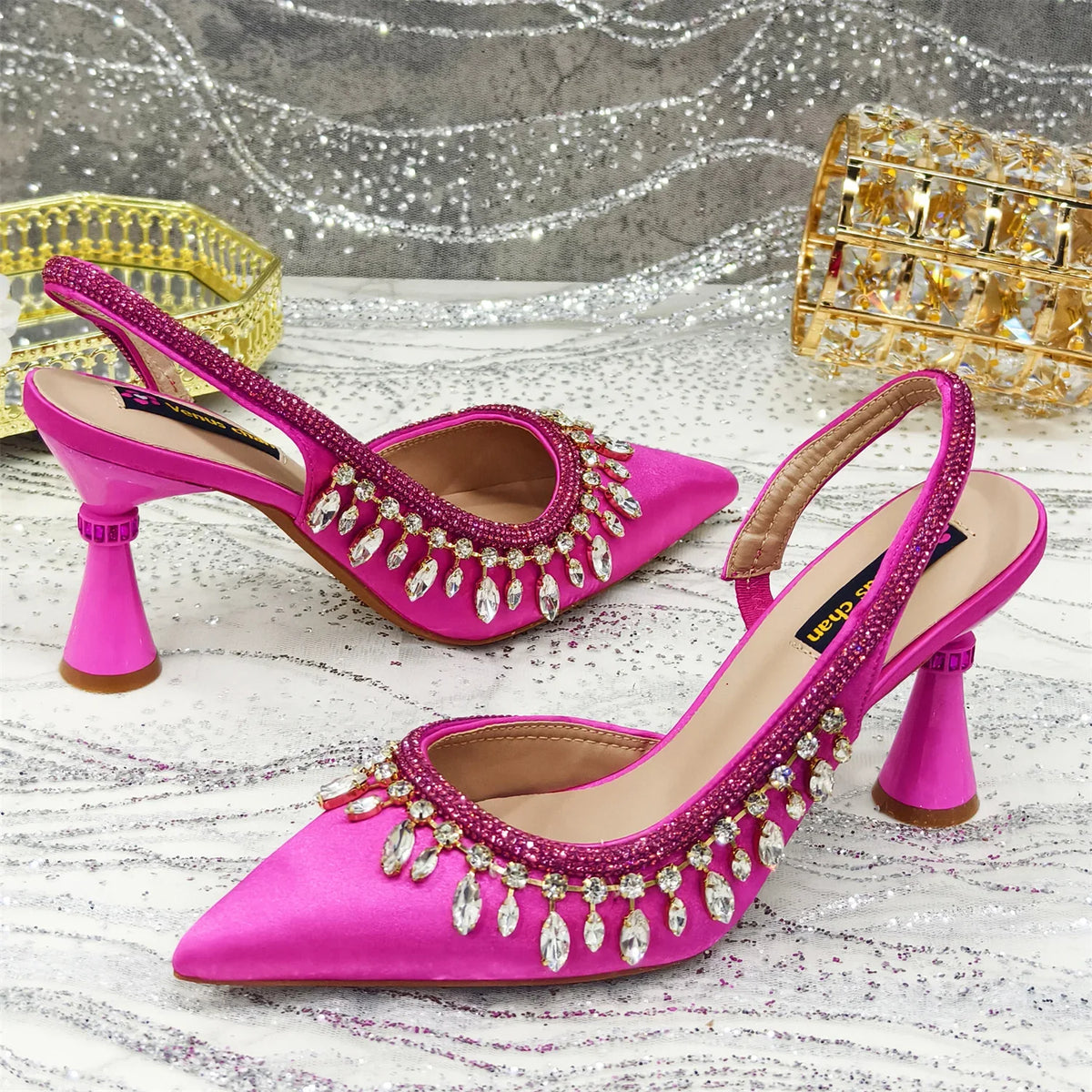 EdleessFashion Latest Women Heels Shoes and Bags Set - ED-67 β product view 3
