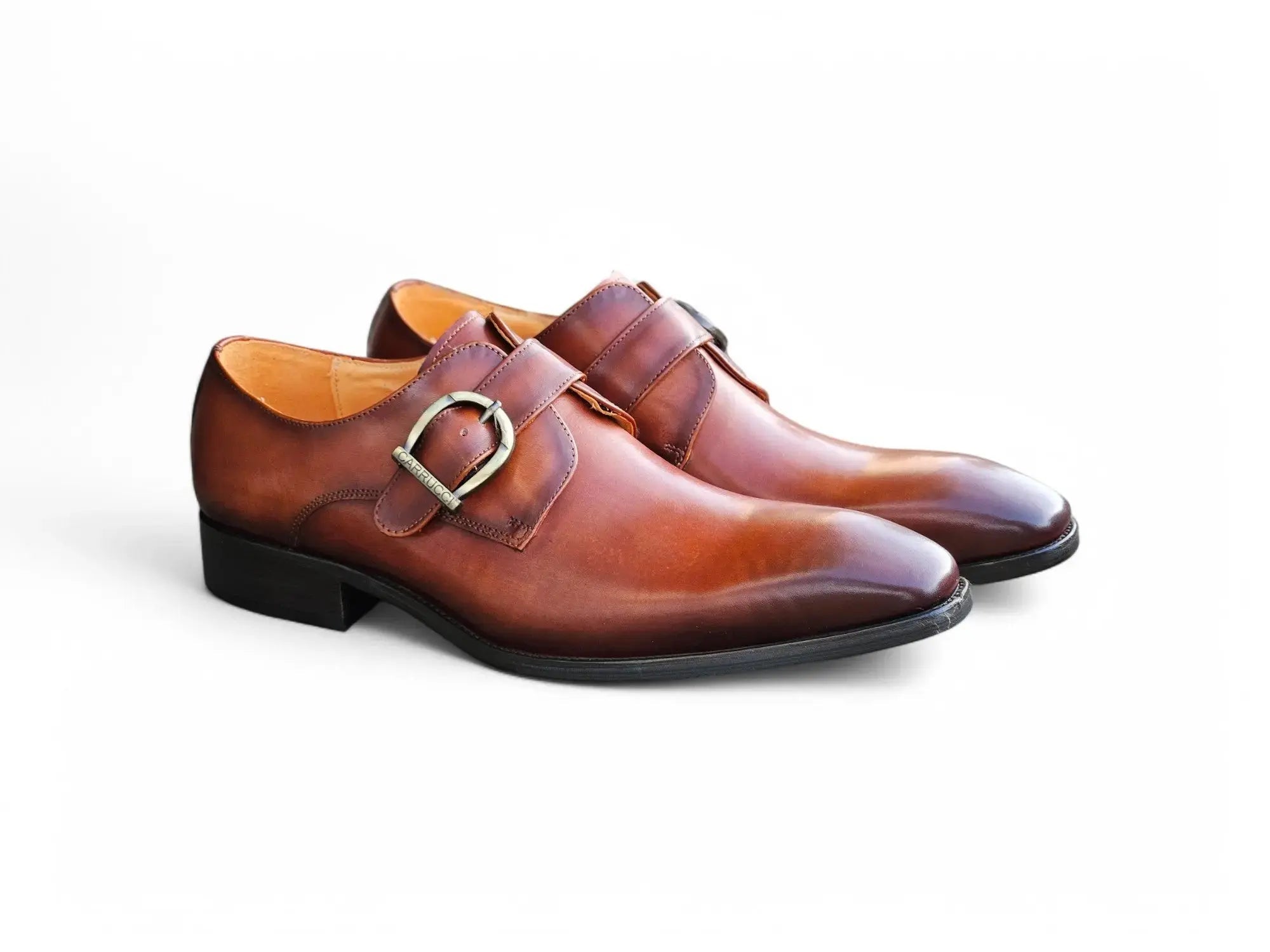 Carrucci Shoes Buckle Monk Strap Leather Loafer KS503 35 view 8