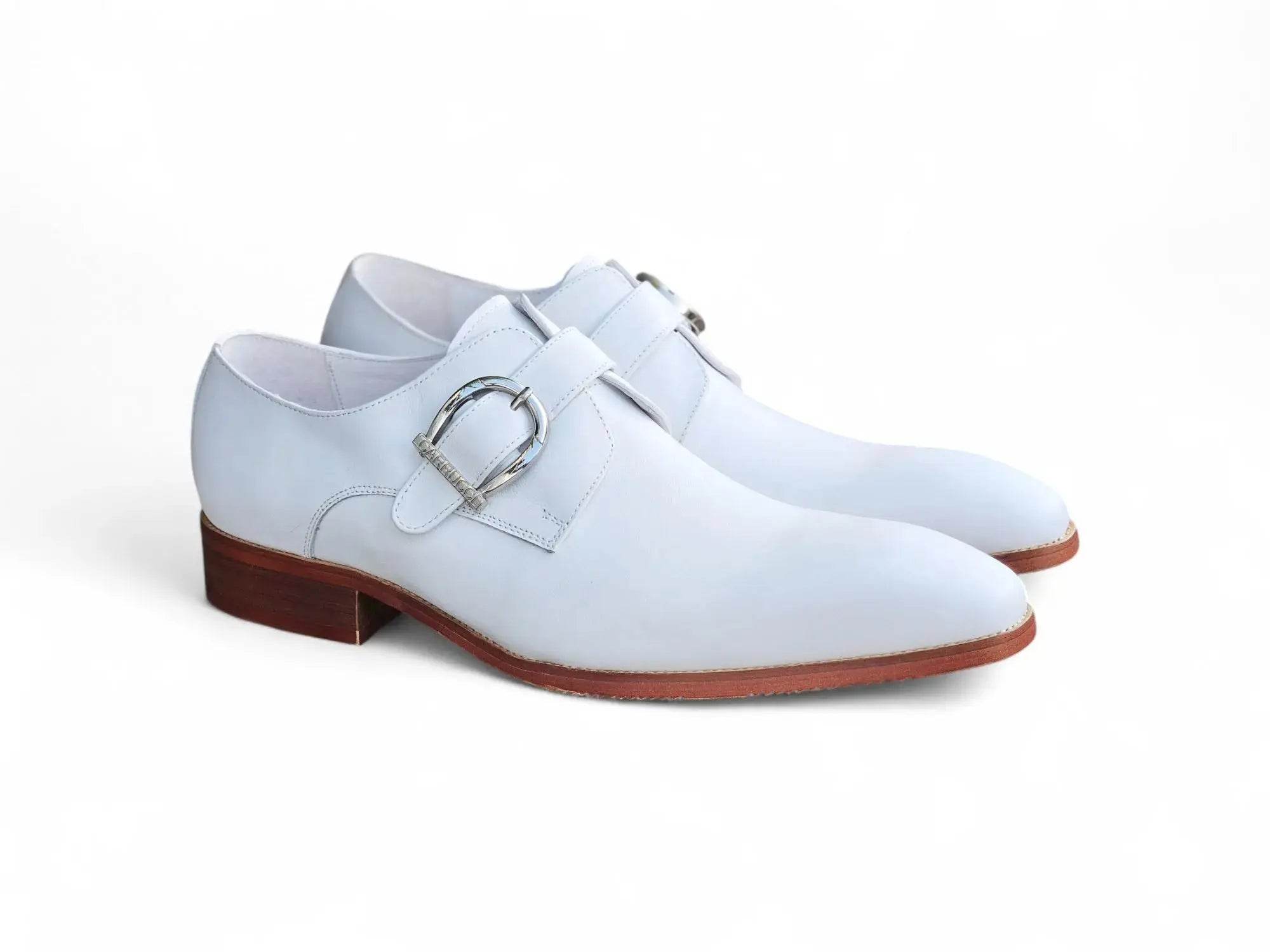 Carrucci Shoes Buckle Monk Strap Leather Loafer KS503 35 view 10