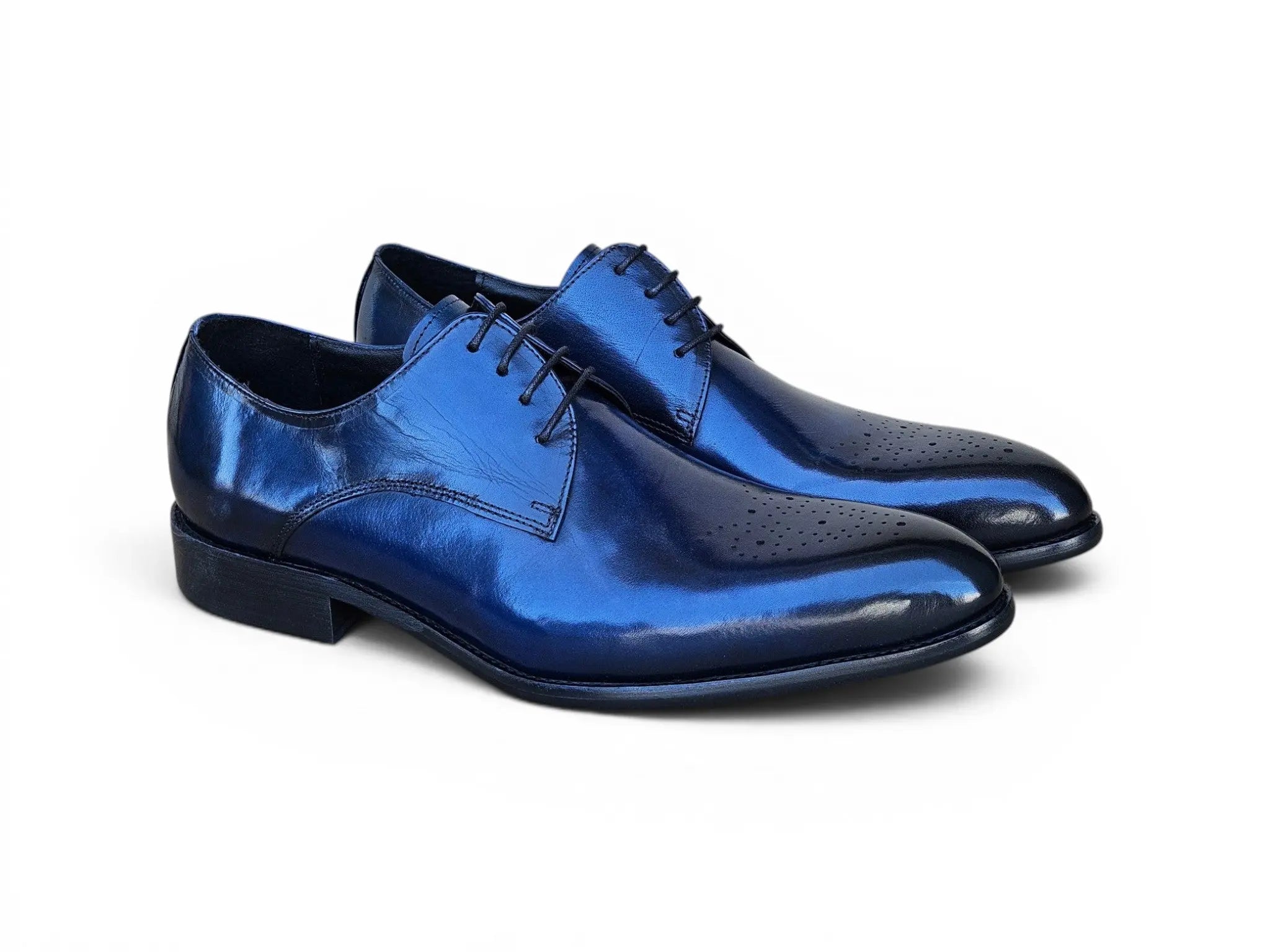 Carrucci Shoes Men's Signature Burnished Lace Up Derby Calfskin Leather KS479 04