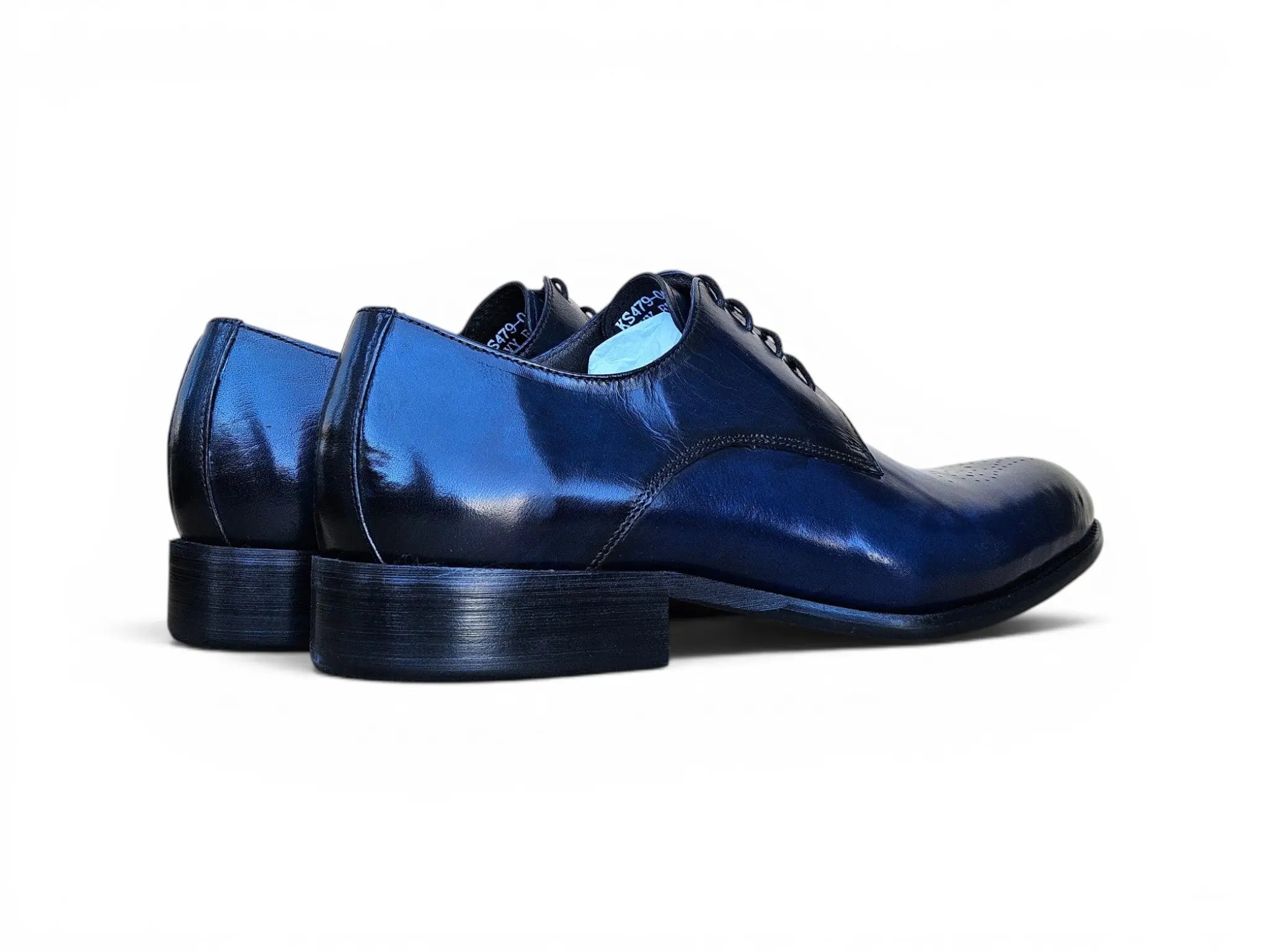 Carrucci Shoes Men's Signature Burnished Lace Up Derby Calfskin Leather KS479 04