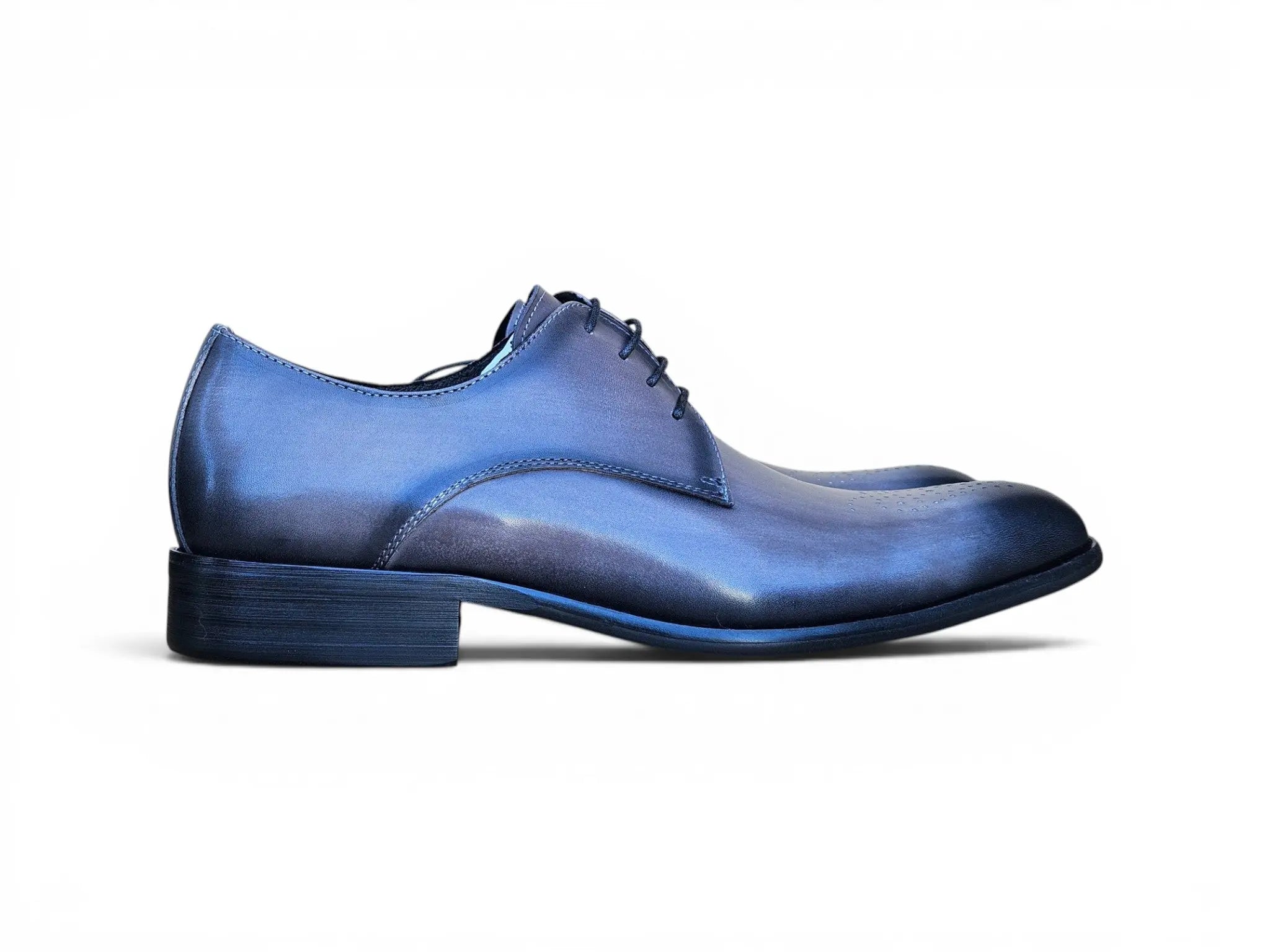 Carrucci Shoes Men's Signature Burnished Lace Up Derby Calfskin Leather KS479 04