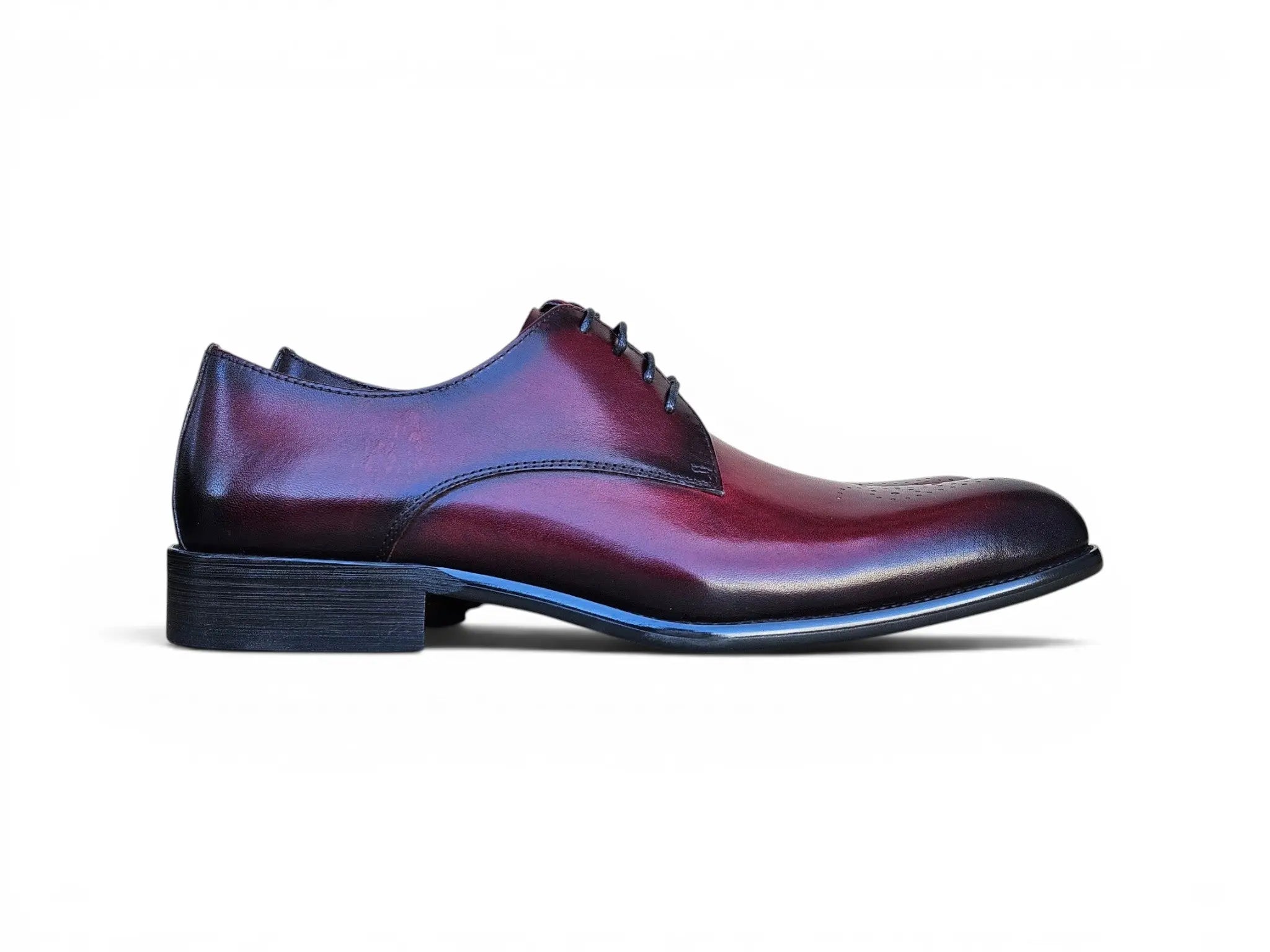Carrucci Shoes Men's Signature Burnished Lace Up Derby Calfskin Leather KS479 04