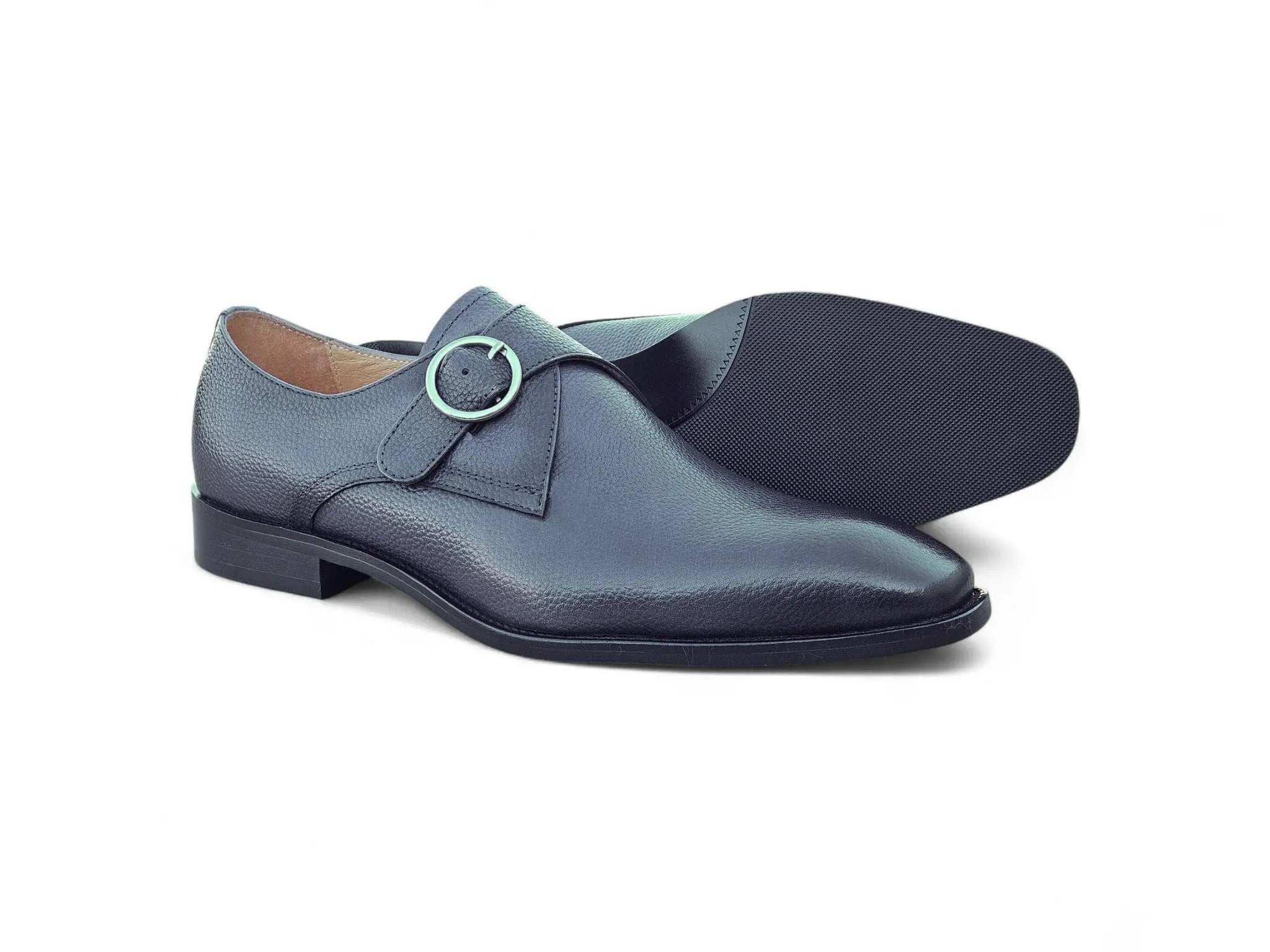 Carrucci Shoes Brandless Monk Strap Leather Shoes KS509 20 view 19