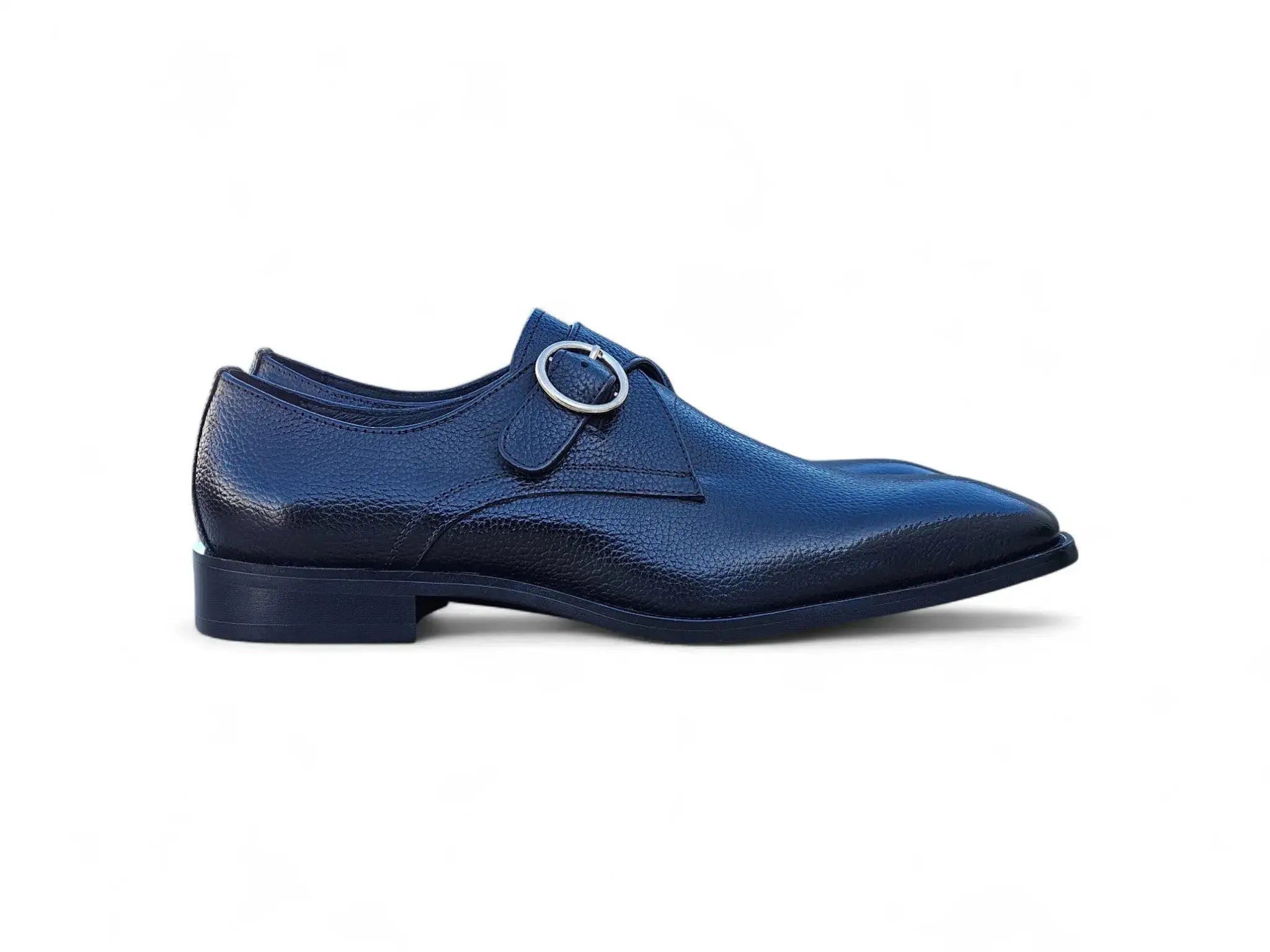 Carrucci Shoes Men's Brandless Monk Strap Leather Shoes KS509 20