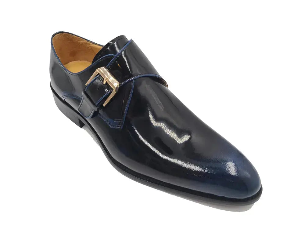 Carrucci Shoes Single Monk Slip On Soft Calf Patent Leather KS479 15P view 12